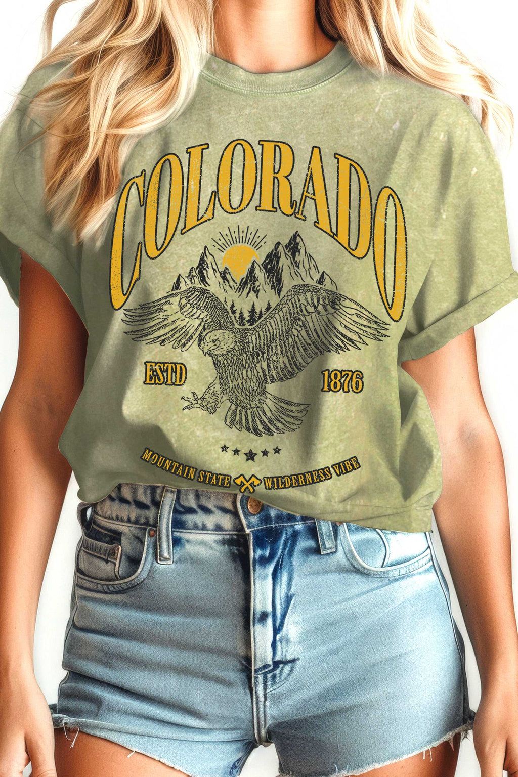 Colorado Mountain Eagle Mineral Graphic - Adult & Kids T-Shirts, Sweatshirts & Hoodies apparel design preview 1