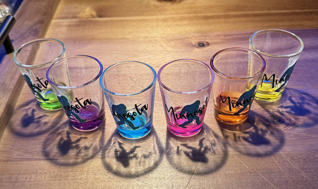 Bigfoot State Shotglasses Color Tinted Your Custom - Adult & Kids T-Shirts, Sweatshirts & Hoodies apparel design preview 1