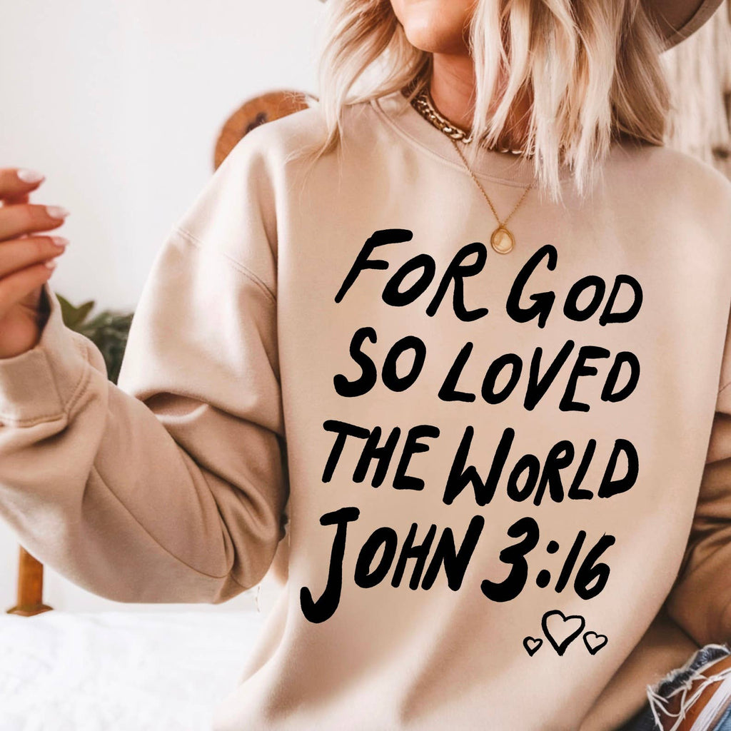 John 3:16 Graphic Christian Valentine's Day - Adult & Kids T-Shirts, Sweatshirts & Hoodies apparel design preview 1