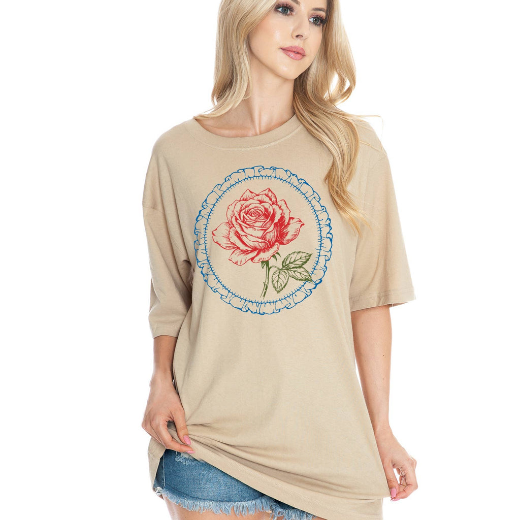 Vintage Rose 80s Oversized - Adult & Kids T-Shirts, Sweatshirts & Hoodies apparel design preview 1