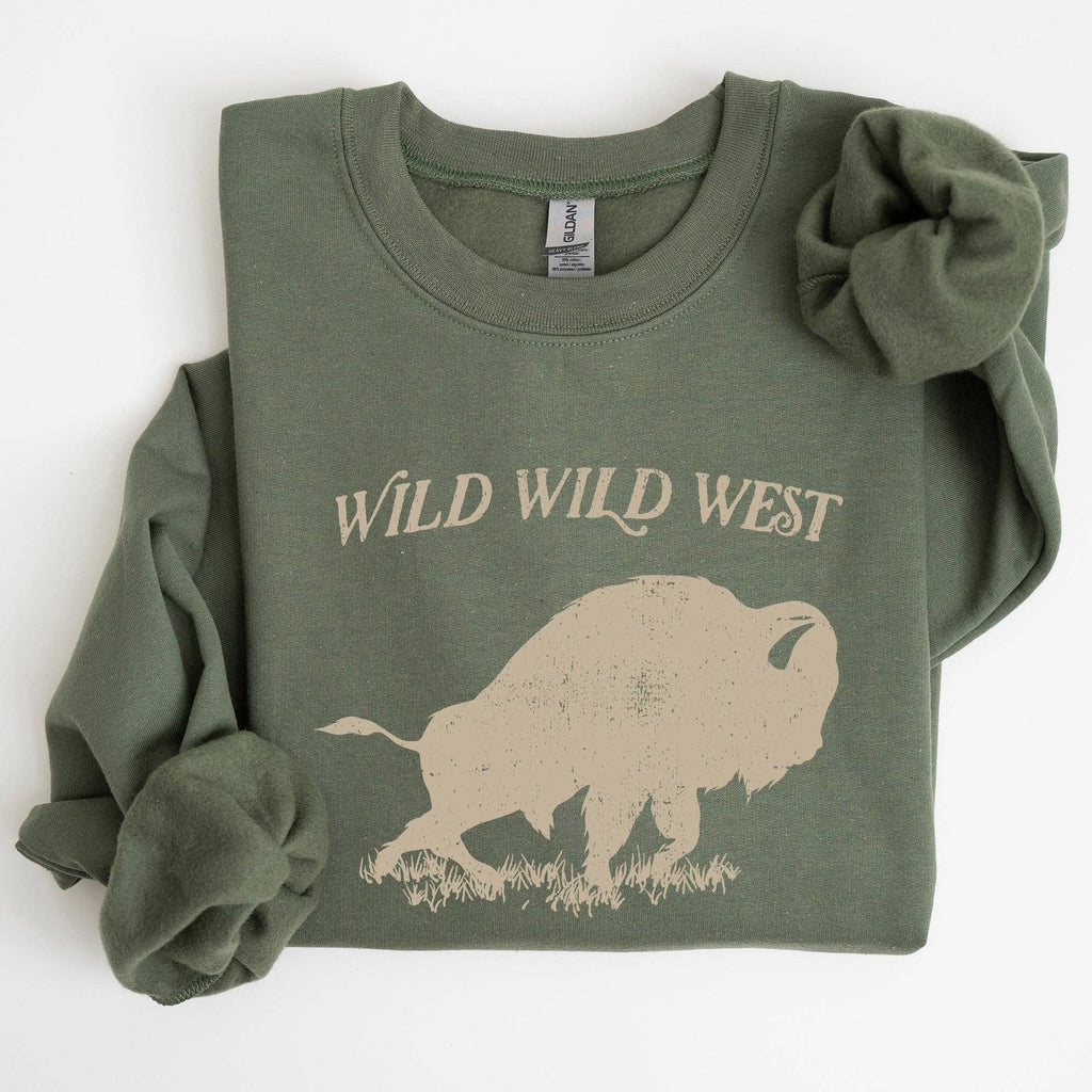 Wild West, Buffalo, Country, Cowboy, Cowgirl - Adult & Kids T-Shirts, Sweatshirts & Hoodies apparel design preview 1