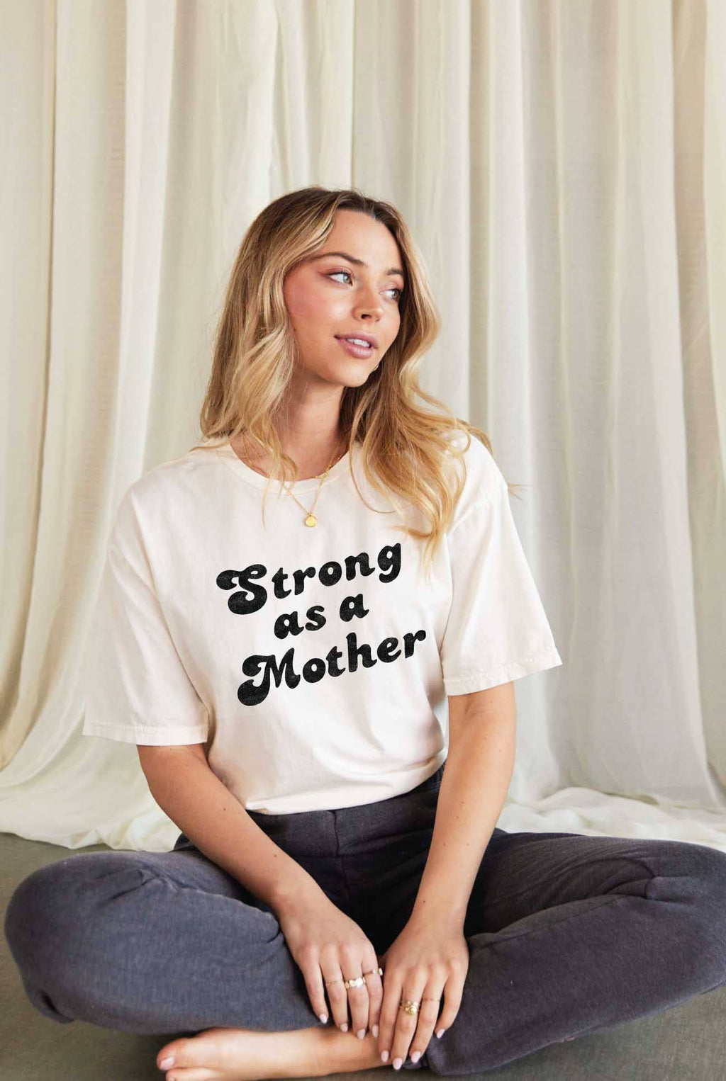 Strong As A Mother Mineral Washed Graphic Top - Adult & Kids T-Shirts, Sweatshirts & Hoodies apparel design preview 1
