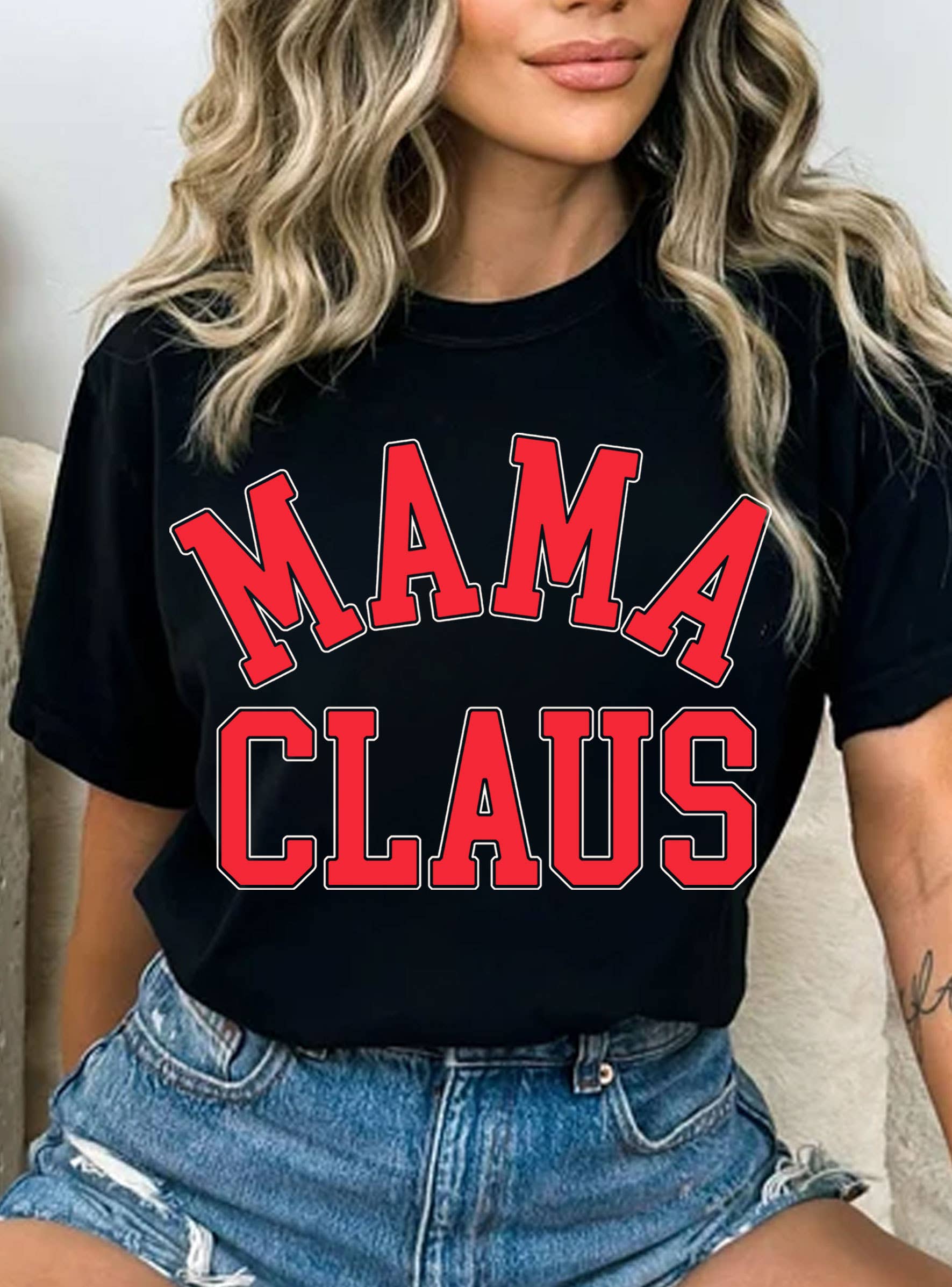 Mama Claus Puff Graphic - Adult & Kids T-Shirts, Sweatshirts & Hoodies apparel design preview 1