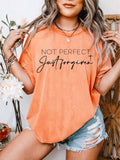 Not Perfect Just Forgiven Coral Faith Based Graphic - Adult & Kids T-Shirts, Sweatshirts & Hoodies apparel design preview 1