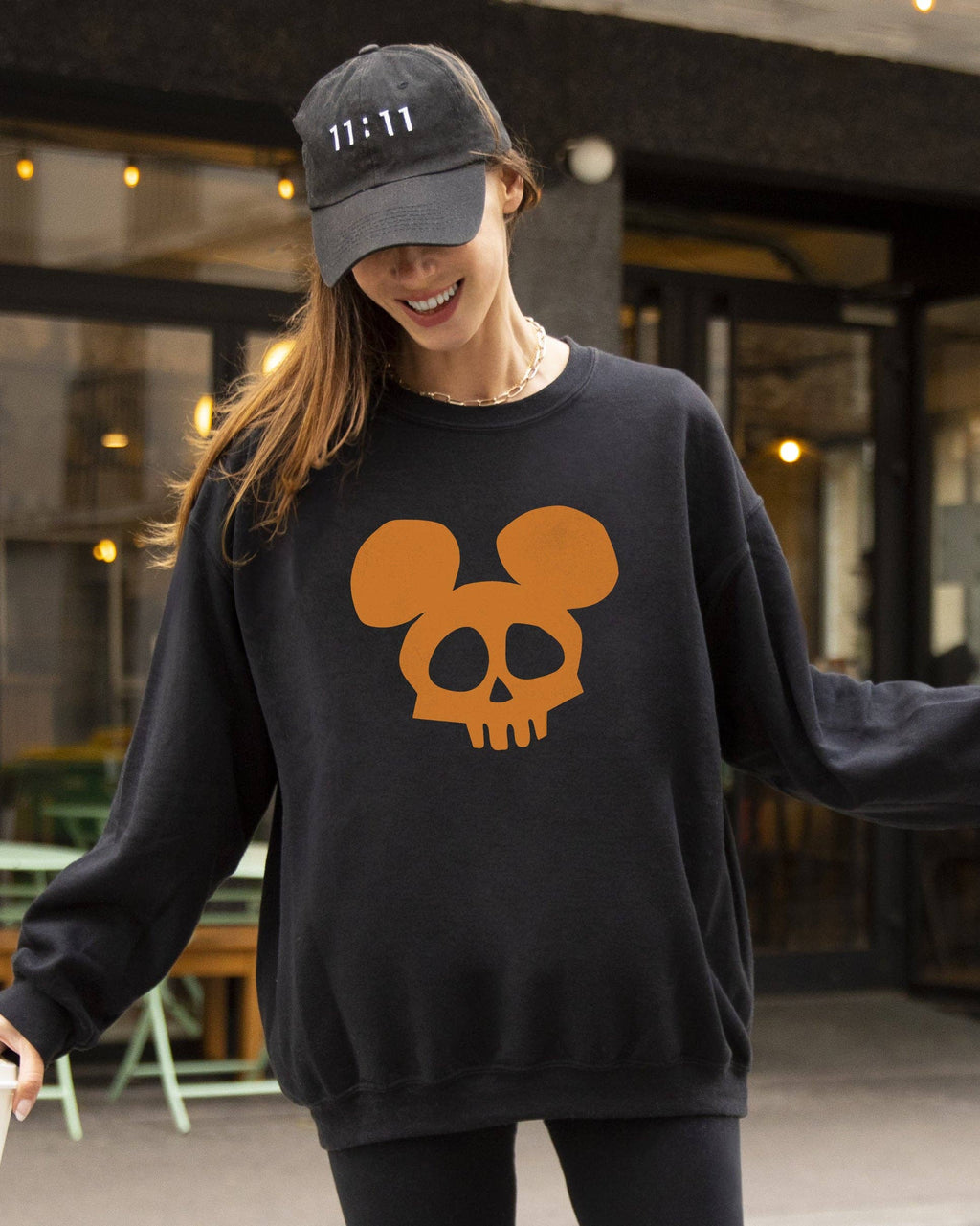 Mouse Ears, Skeleton, Spooky, Halloween - Adult & Kids T-Shirts, Sweatshirts & Hoodies apparel design preview 1