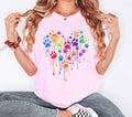 Colorful Dog Paw Print Heart, Love, Valentine's Day, - Adult & Kids T-Shirts, Sweatshirts & Hoodies apparel design preview 1