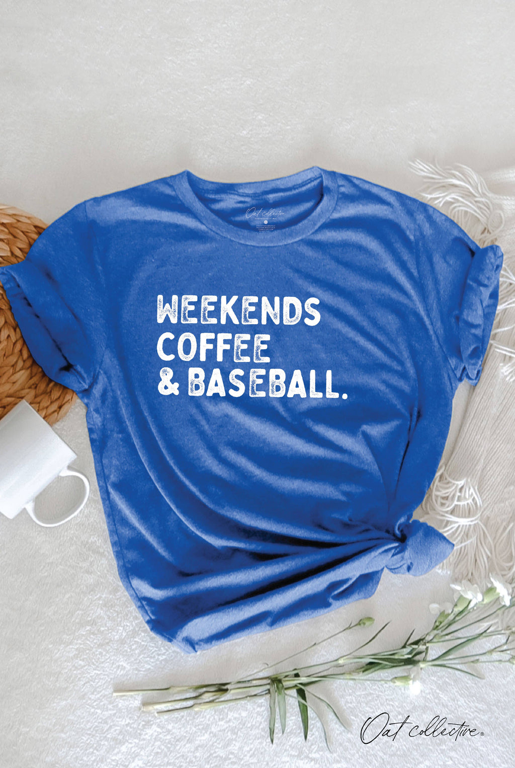 Weekends Coffee and Baseball Graphic - Adult & Kids T-Shirts, Sweatshirts & Hoodies apparel design preview 1