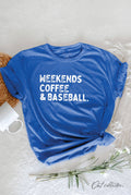 Weekends Coffee and Baseball Graphic - Adult & Kids T-Shirts, Sweatshirts & Hoodies apparel design preview 1