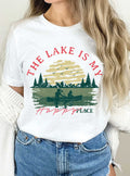 The Lake Is My Happy Place Graphic - Adult & Kids T-Shirts, Sweatshirts & Hoodies apparel design preview 1