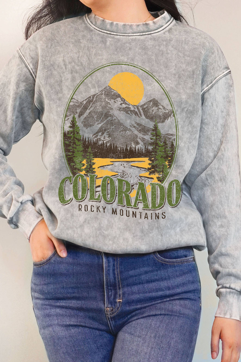 Colorado Rocky Mountains Graphic Mineral Brushed - Adult & Kids T-Shirts, Sweatshirts & Hoodies apparel design preview 1