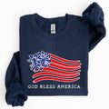 God Bless America, Flower Flag, 4th of July - Adult & Kids T-Shirts, Sweatshirts & Hoodies apparel design preview 1