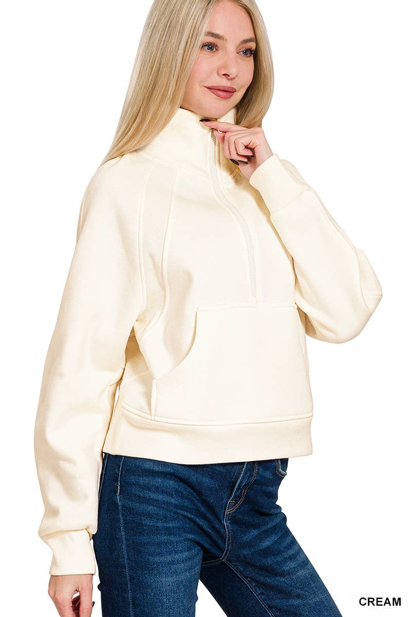1016 Fleece Half Zip Kangaroo Pocket SI-27205 - Adult & Kids T-Shirts, Sweatshirts & Hoodies apparel design preview 1