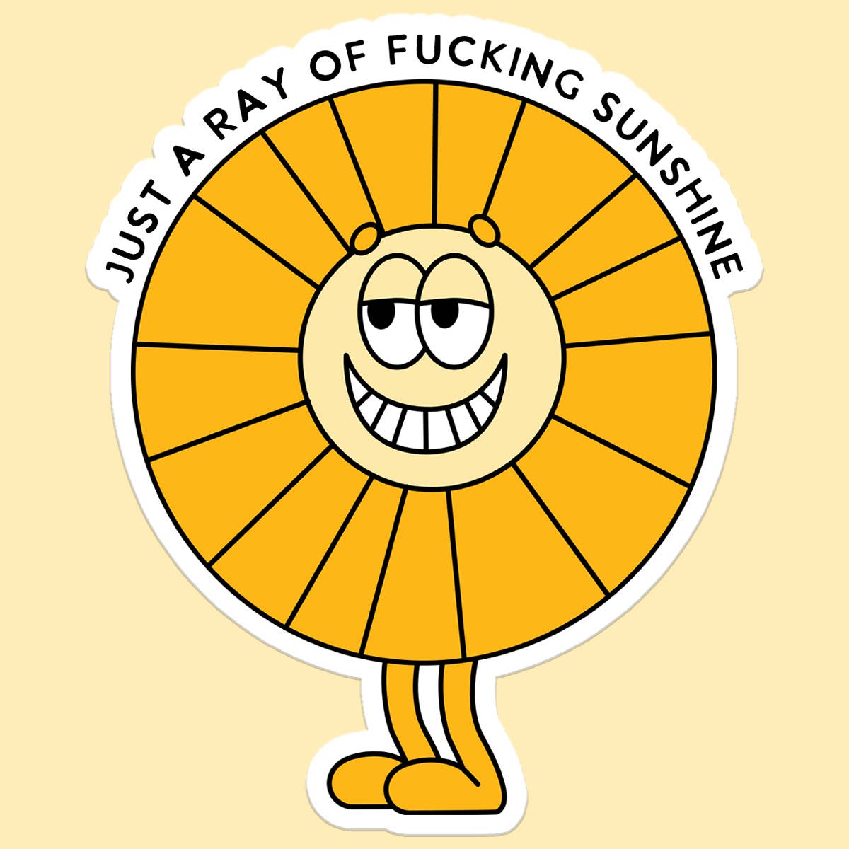 Just A Ray of Sunshine Funny Sticker Decal - Adult & Kids T-Shirts, Sweatshirts & Hoodies apparel design preview 1
