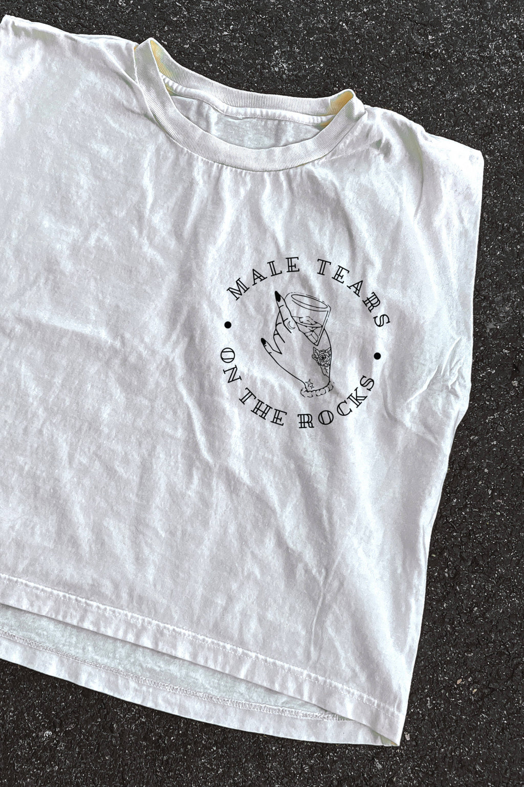 Male Tears On the Rocks Feminist Muscle Ivory - Adult & Kids T-Shirts, Sweatshirts & Hoodies apparel design preview 1