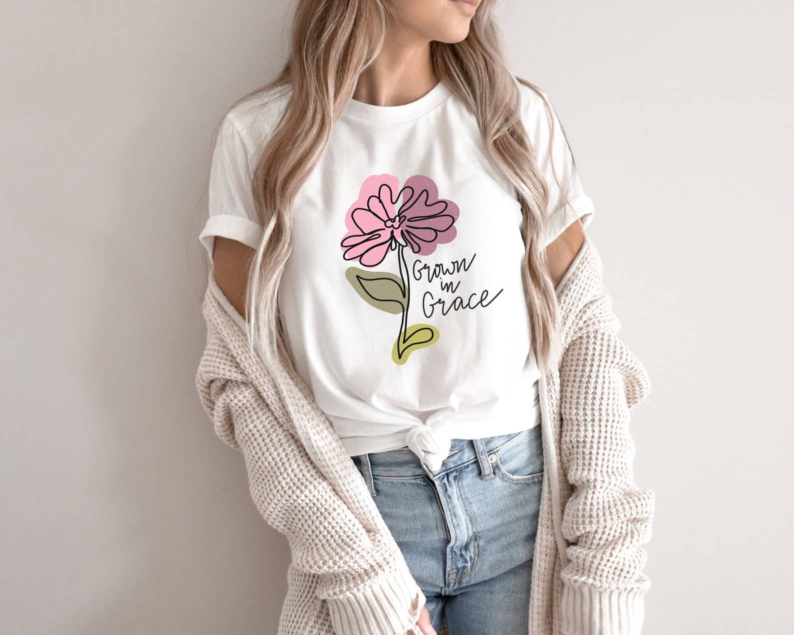 Grown in Grace Cute Mom - Adult & Kids T-Shirts, Sweatshirts & Hoodies apparel design preview 1