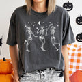 Dancing Skeletons At Night Halloween White Print - Adult & Kids T-Shirts, Sweatshirts & Hoodies apparel design preview 1