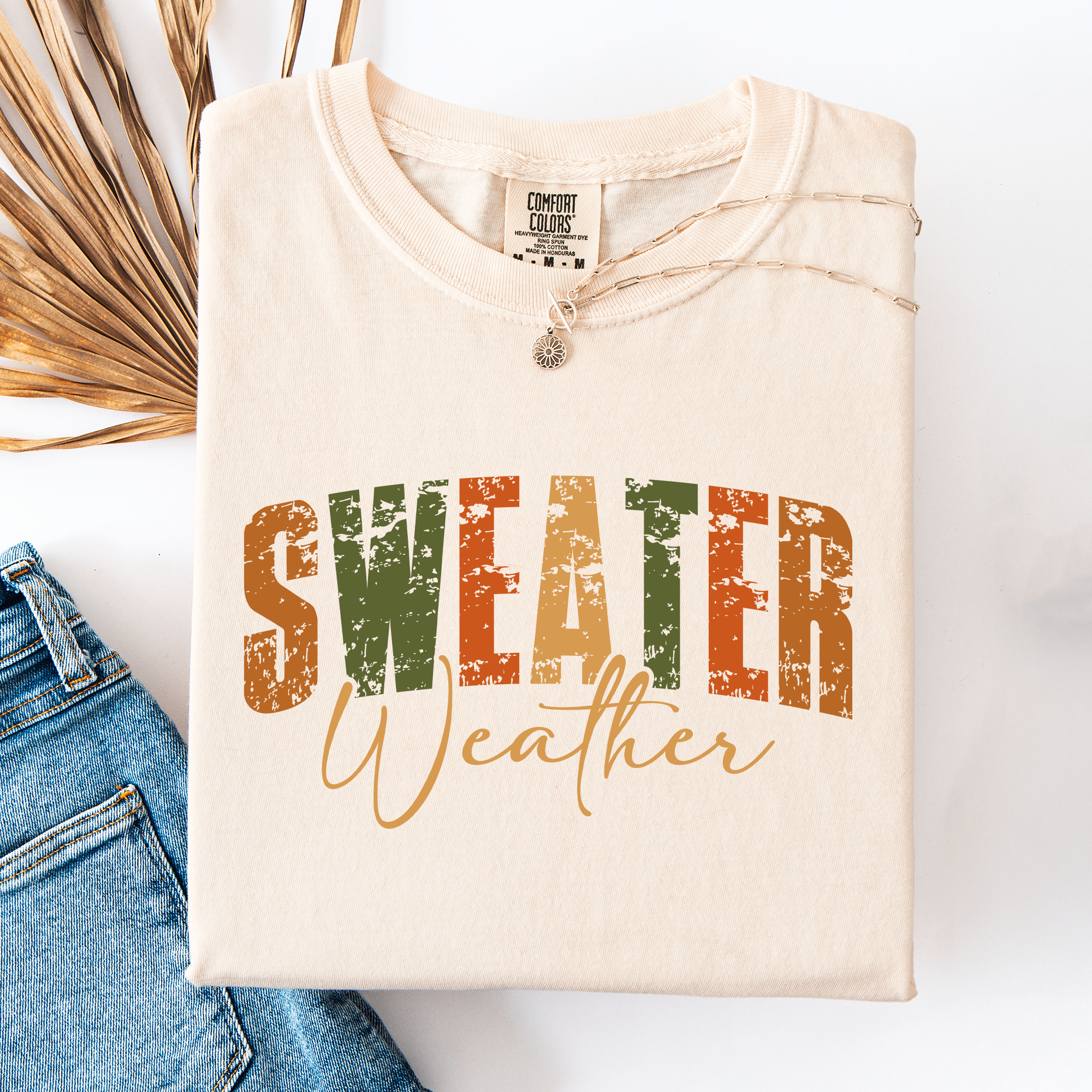 Sweater Weather, Fall, Retro Varsity, Autumn Pumpkin - Adult & Kids T-Shirts, Sweatshirts & Hoodies apparel design preview 1