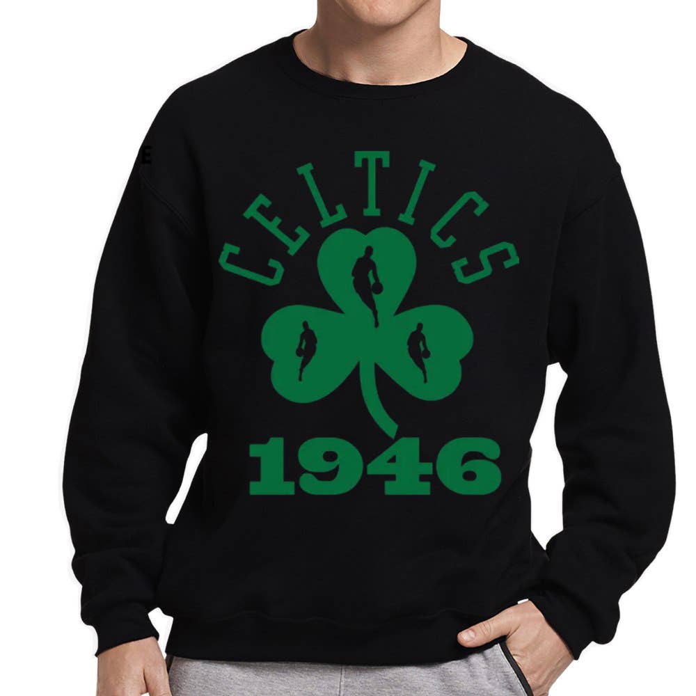 Boston Celtics 1946 Clover Players Silhouette - Adult & Kids T-Shirts, Sweatshirts & Hoodies apparel design preview 1