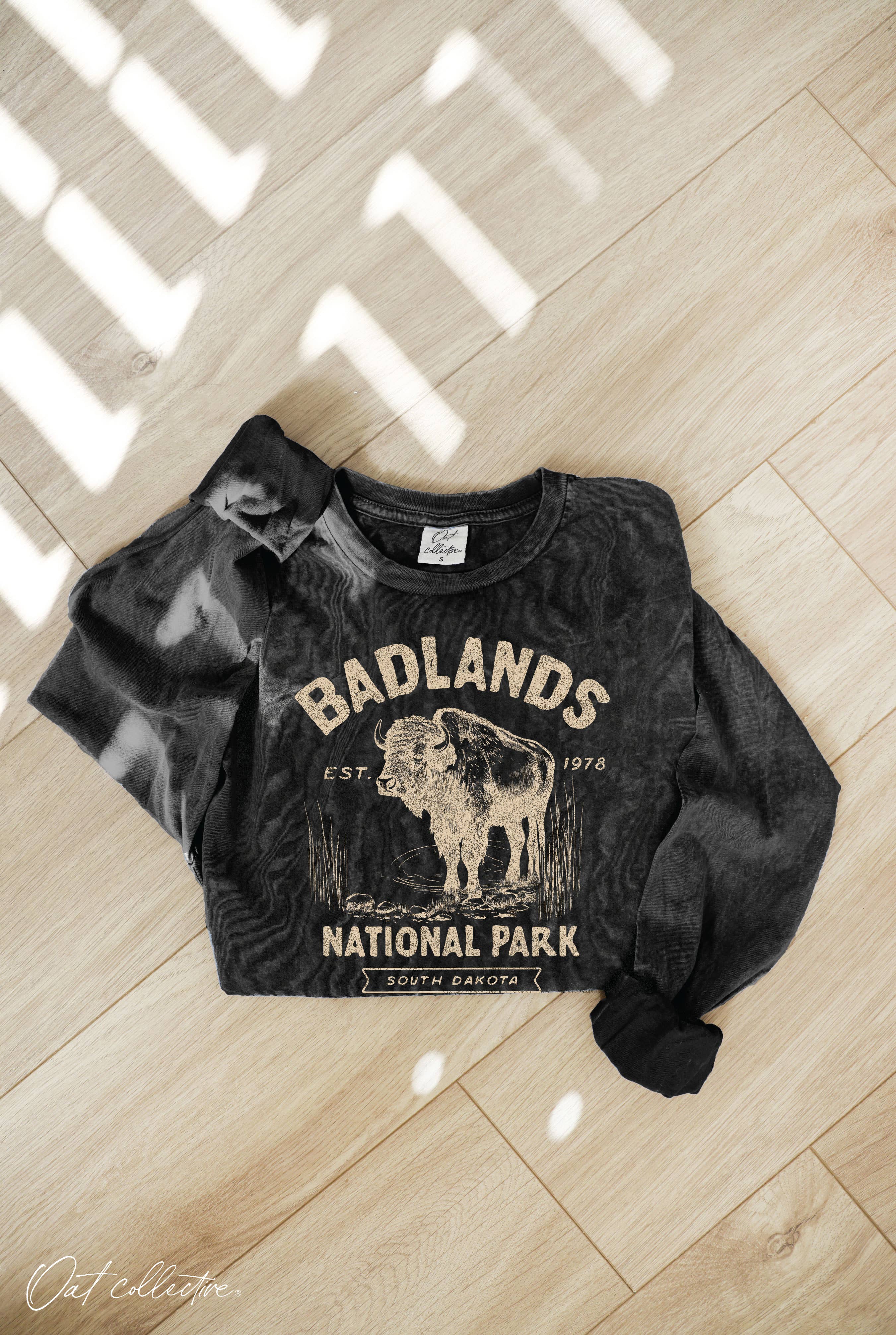 Badlands Mineral Washed Graphic - Adult & Kids T-Shirts, Sweatshirts & Hoodies apparel design preview 1