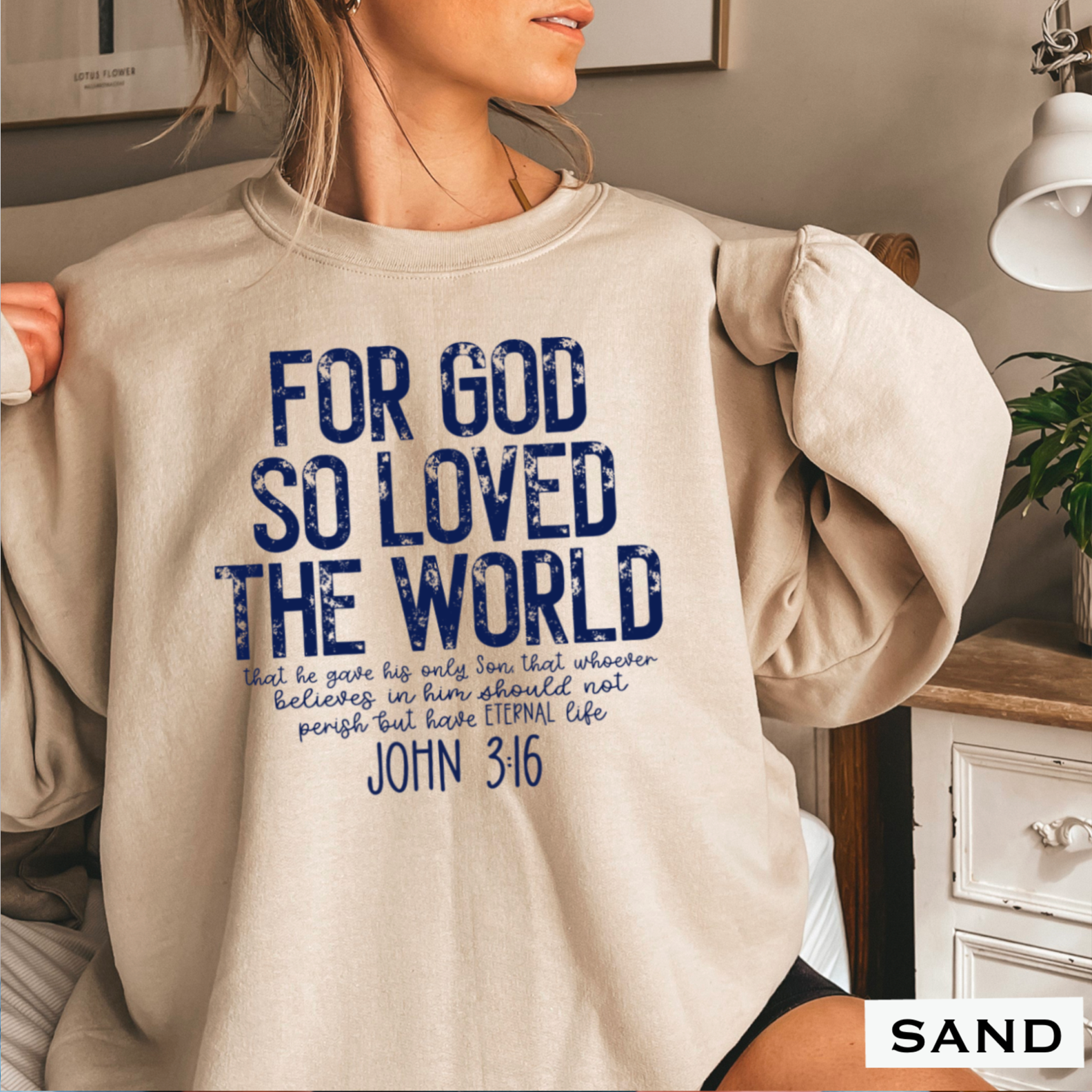John 3:16 Christian Graphic Gildan - Adult & Kids T-Shirts, Sweatshirts & Hoodies apparel design preview 1