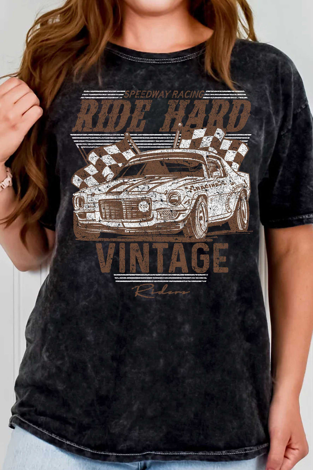 Ride Hard Vintage Rider Mineral Graphic - Adult & Kids T-Shirts, Sweatshirts & Hoodies apparel design preview 1