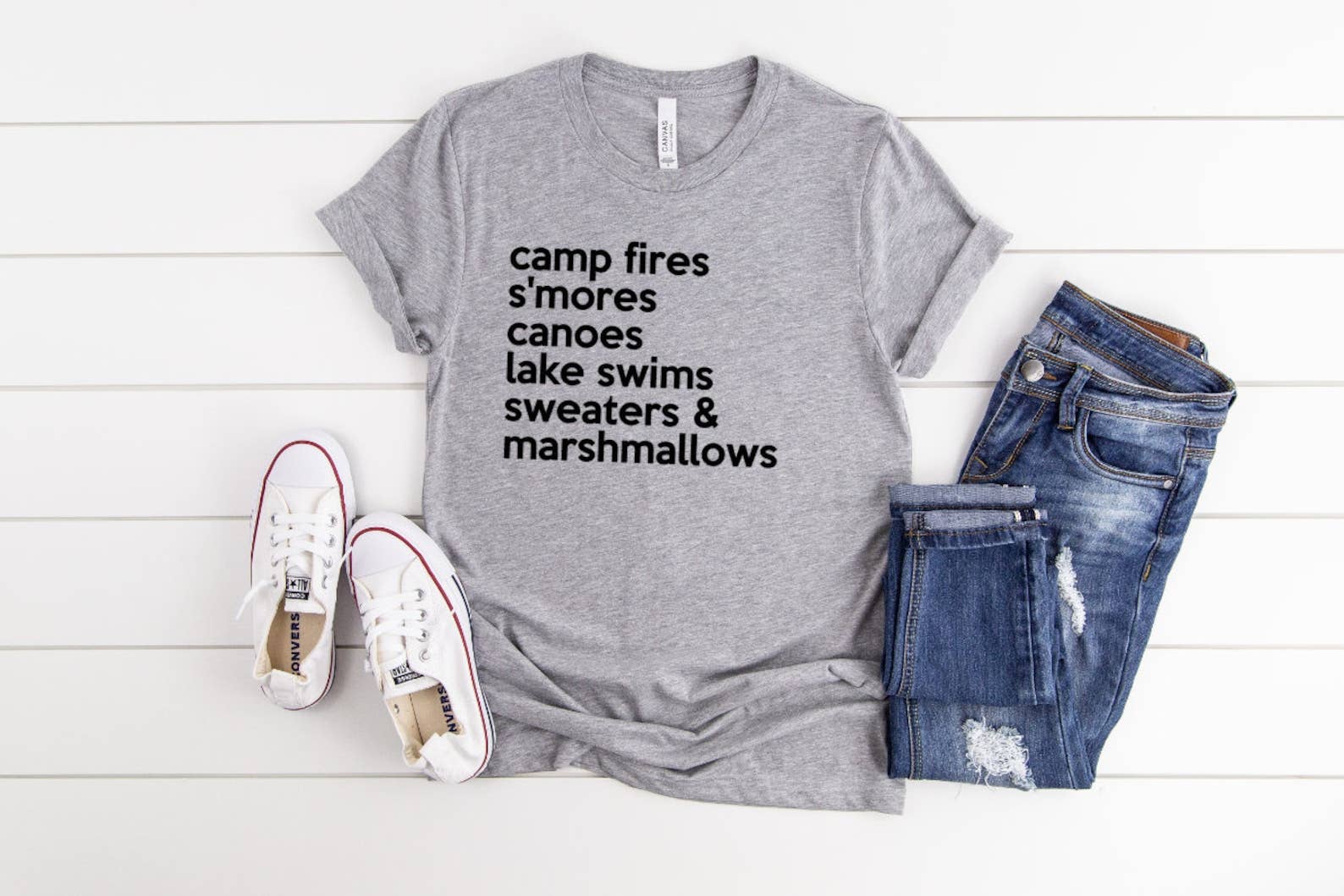 Camp Fires S'mores Canoes Lake Swims - Adult & Kids T-Shirts, Sweatshirts & Hoodies apparel design preview 1