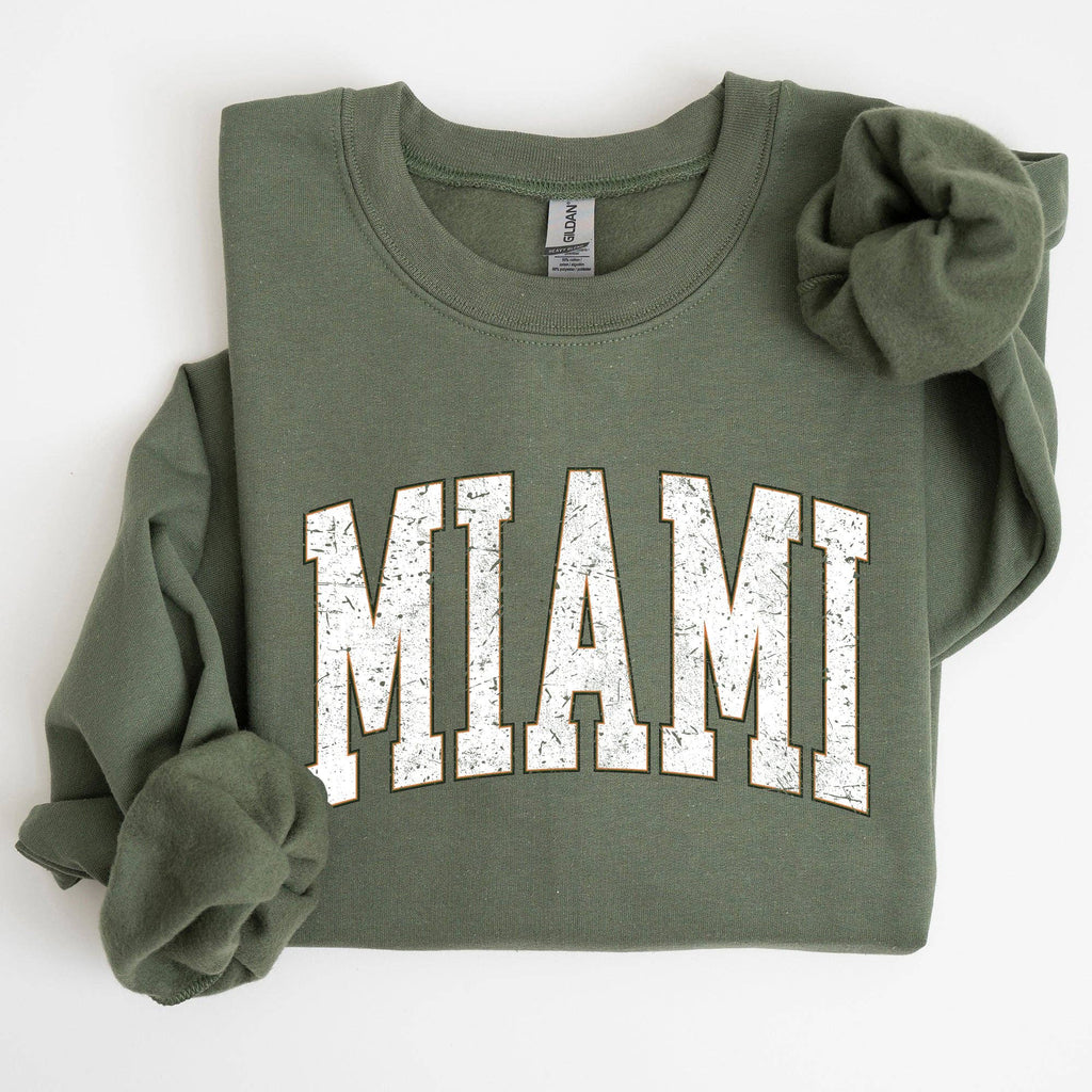Miami, Football, Sports, Game Day Touchdown State - Adult & Kids T-Shirts, Sweatshirts & Hoodies apparel design preview 1