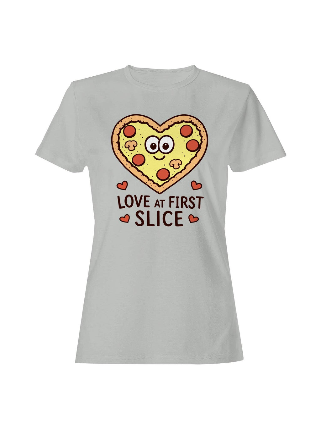 Heart Pizza Love At First Slice Women's - Adult & Kids T-Shirts, Sweatshirts & Hoodies apparel design preview 1