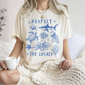 Respect the Locals, Sea Turtle, Lake, Fishing, Summer - Adult & Kids T-Shirts, Sweatshirts & Hoodies apparel design preview 1