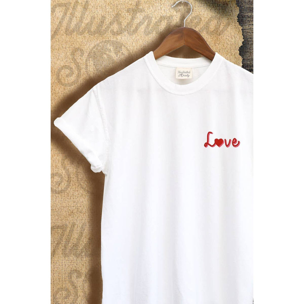 Love Embroidery Valentine Vintage Graphic - Adult & Kids T-Shirts, Sweatshirts & Hoodies apparel design preview 1