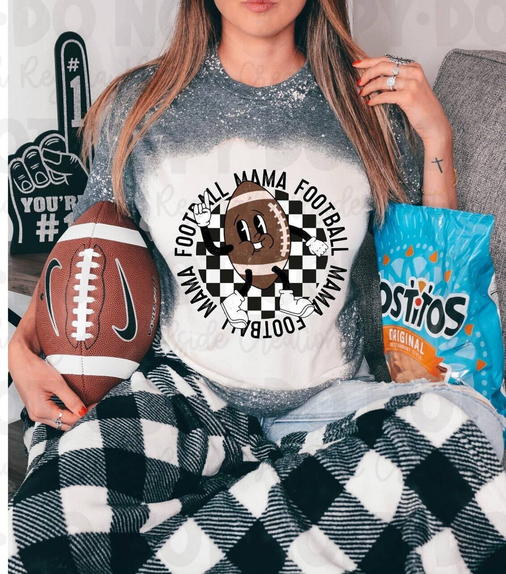 Cute Bleached Football Mom Life Character - Adult & Kids T-Shirts, Sweatshirts & Hoodies apparel design preview 1