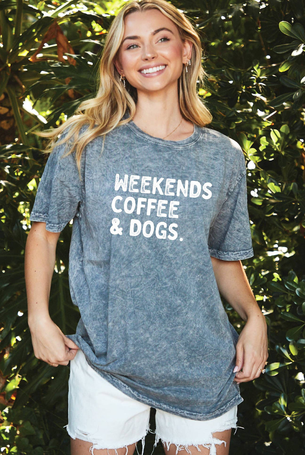 Weekends Coffee and Dogs Mineral Graphic Top - Adult & Kids T-Shirts, Sweatshirts & Hoodies apparel design preview 1