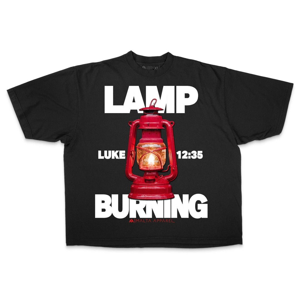 Lamp Burning Drop Shoulder (Super Oversized) Black - Adult & Kids T-Shirts, Sweatshirts & Hoodies apparel design preview 1