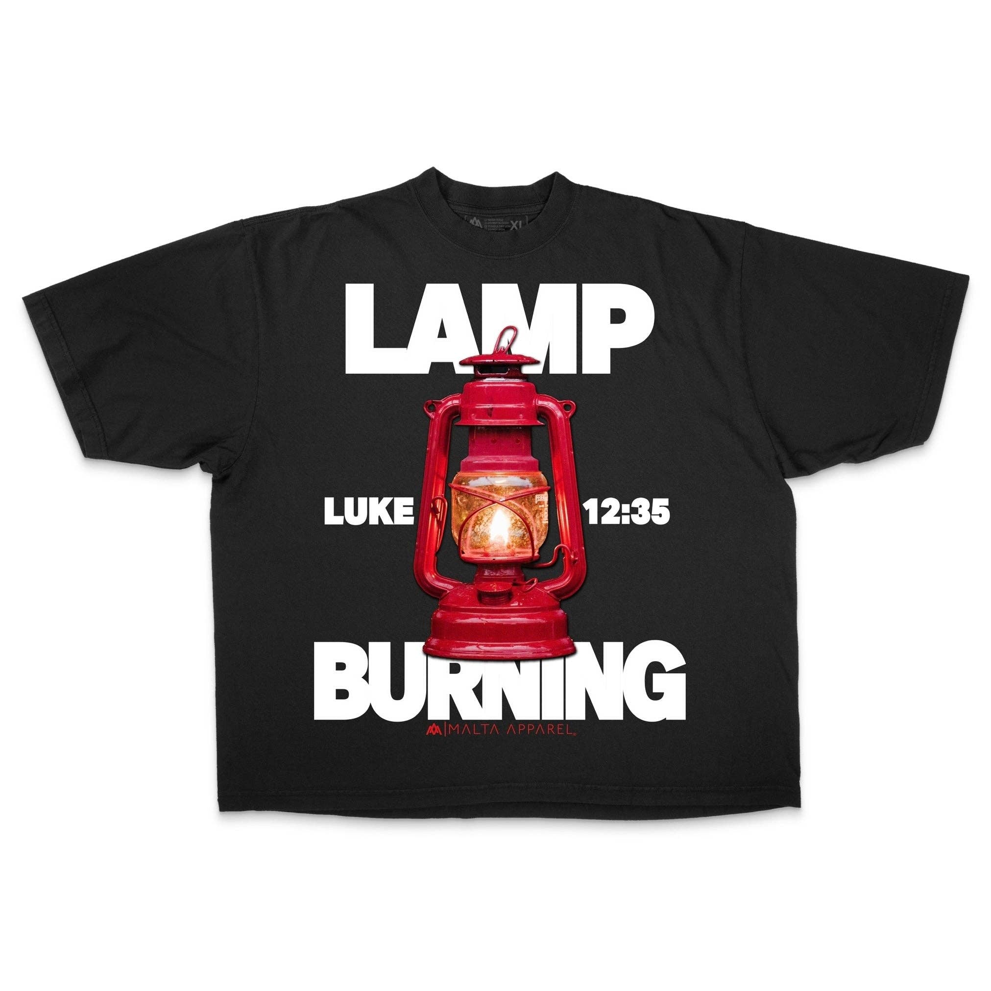 Lamp Burning Drop Shoulder (Super Oversized) Black - Adult & Kids T-Shirts, Sweatshirts & Hoodies apparel design preview 1