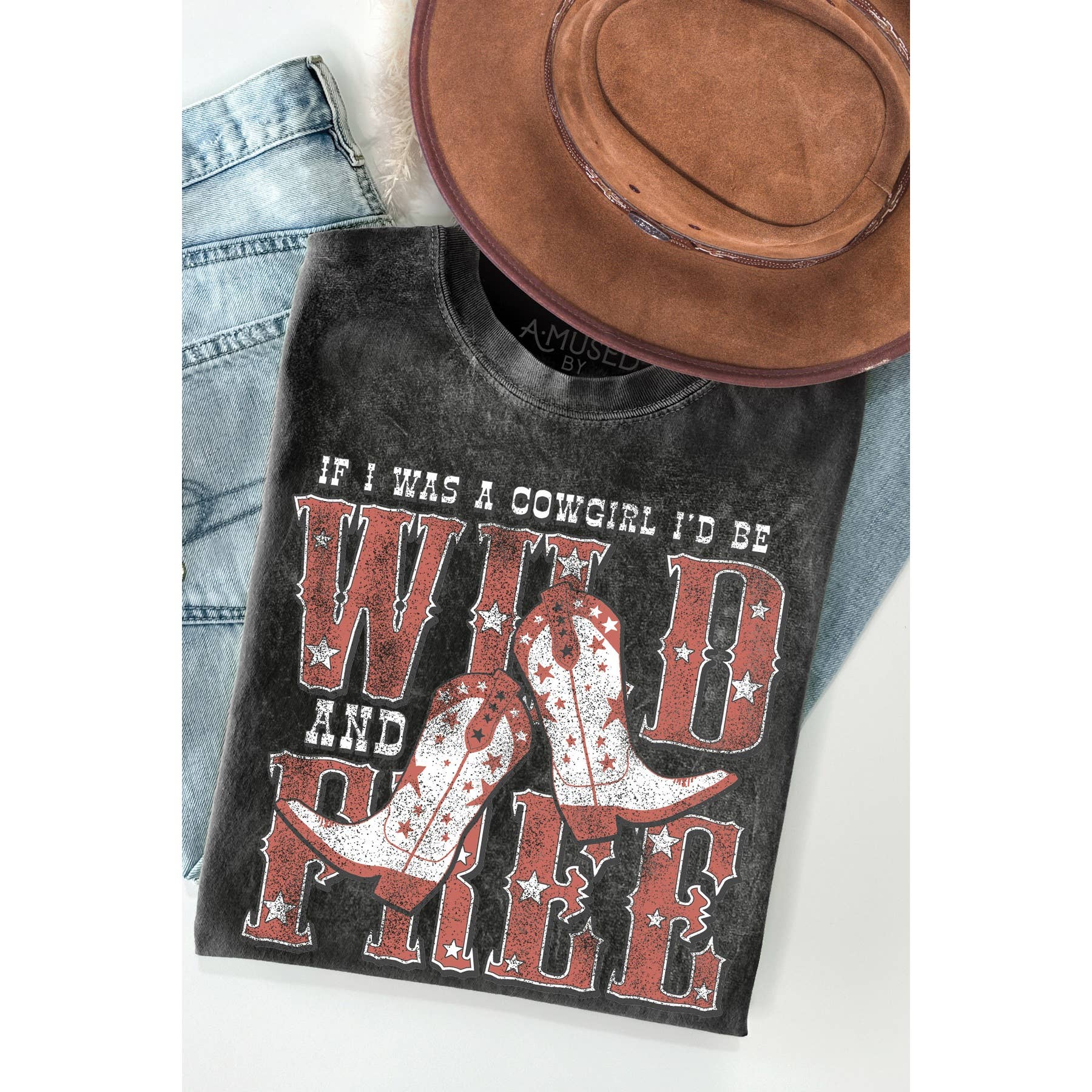 Wild Free Mineral Wash - Adult & Kids T-Shirts, Sweatshirts & Hoodies apparel design preview 1