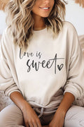 Love Is Sweet Valentine's Graphic Brushed - Adult & Kids T-Shirts, Sweatshirts & Hoodies apparel design preview 1