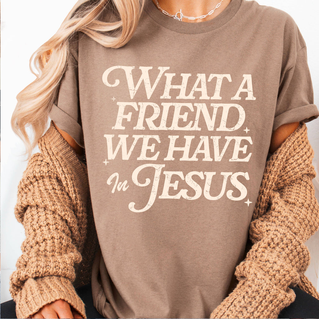 What A Friend We Have in Jesus Graphic Gildan - Adult & Kids T-Shirts, Sweatshirts & Hoodies apparel design preview 1