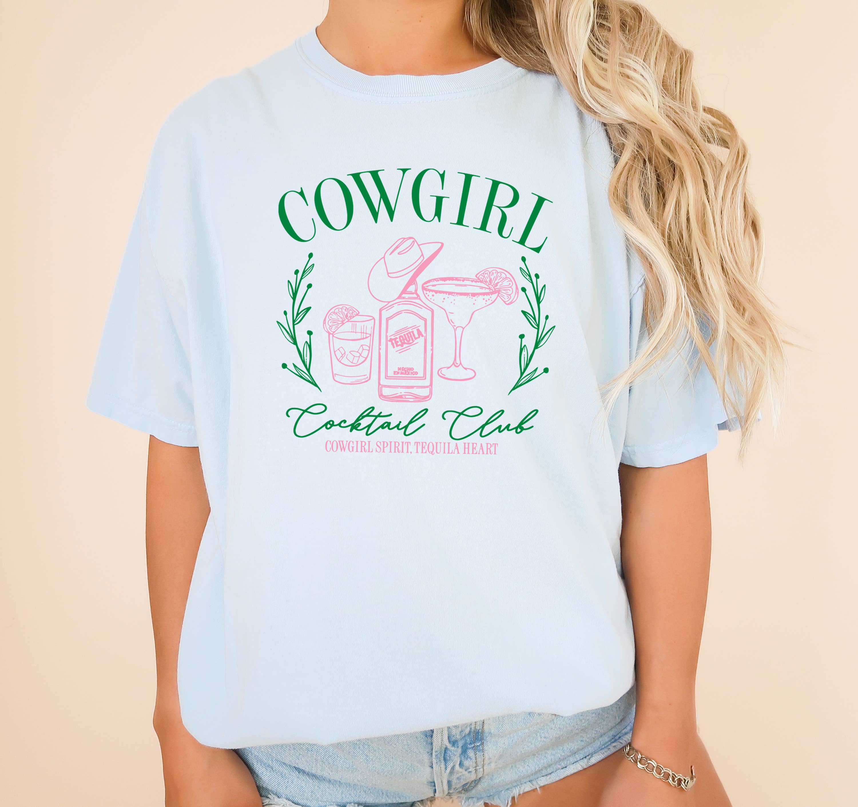 Cowgirl Cocktail Club, Western, Graphic Women's - Adult & Kids T-Shirts, Sweatshirts & Hoodies apparel design preview 1