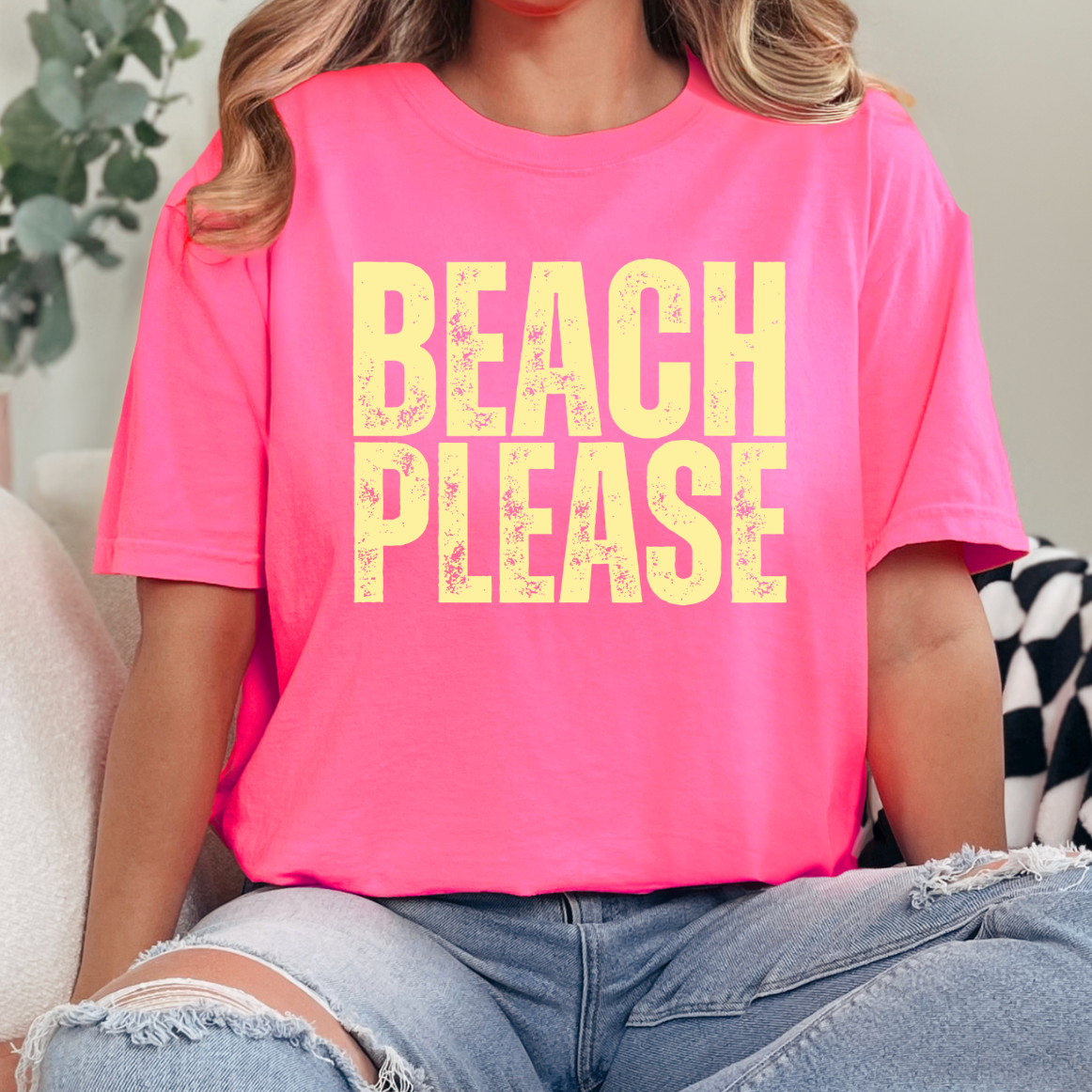 Beach Please Comfort Color - Adult & Kids T-Shirts, Sweatshirts & Hoodies apparel design preview 1