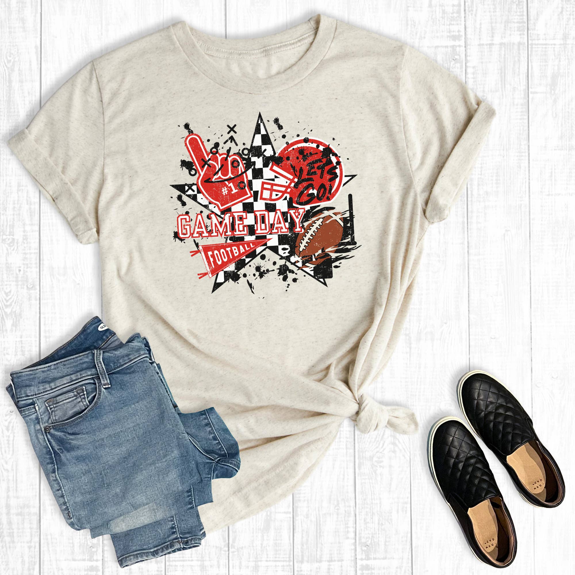 Custom Let's Go Football Gameday Graphic - Adult & Kids T-Shirts, Sweatshirts & Hoodies apparel design preview 1