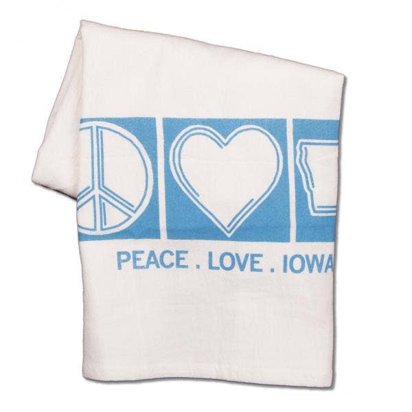 Peace Love Iowa Kitchen Towel - Adult & Kids T-Shirts, Sweatshirts & Hoodies apparel design preview 1