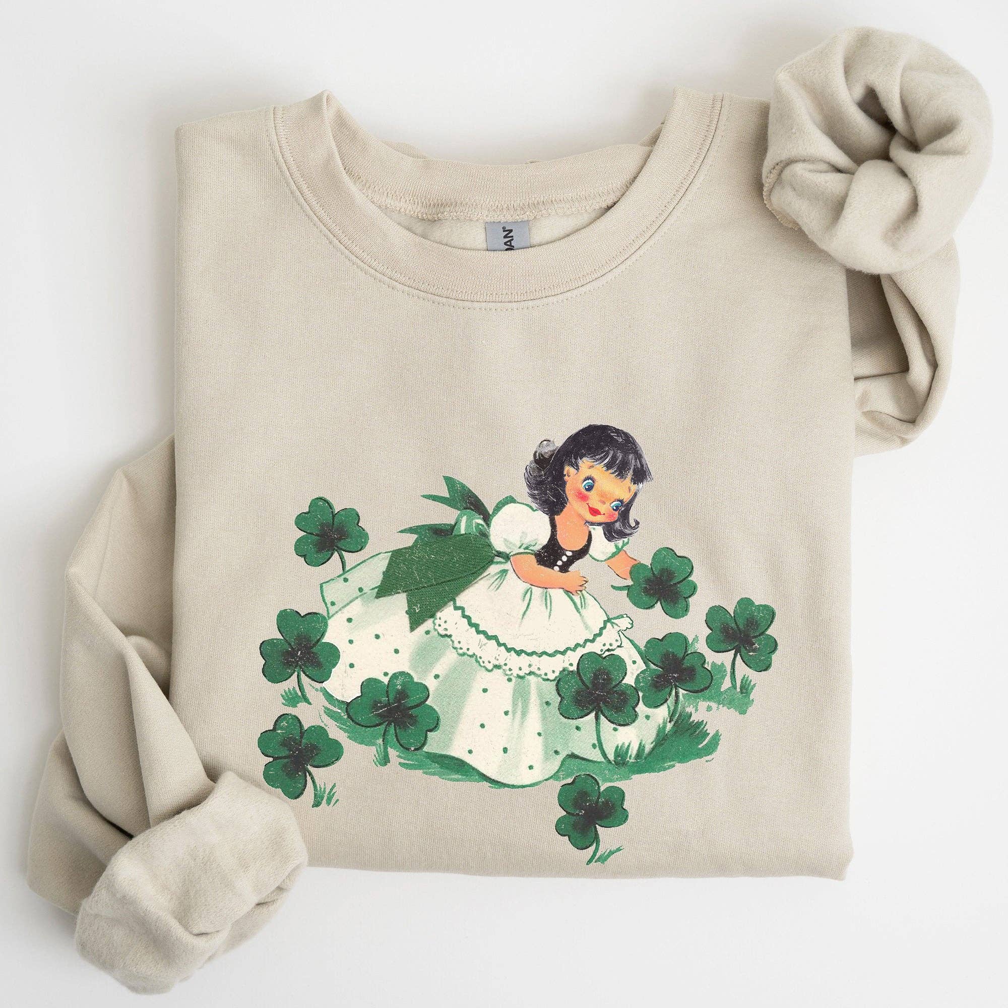 Clover Girl, Shamrocks, St Patrick's Day - Adult & Kids T-Shirts, Sweatshirts & Hoodies apparel design preview 1