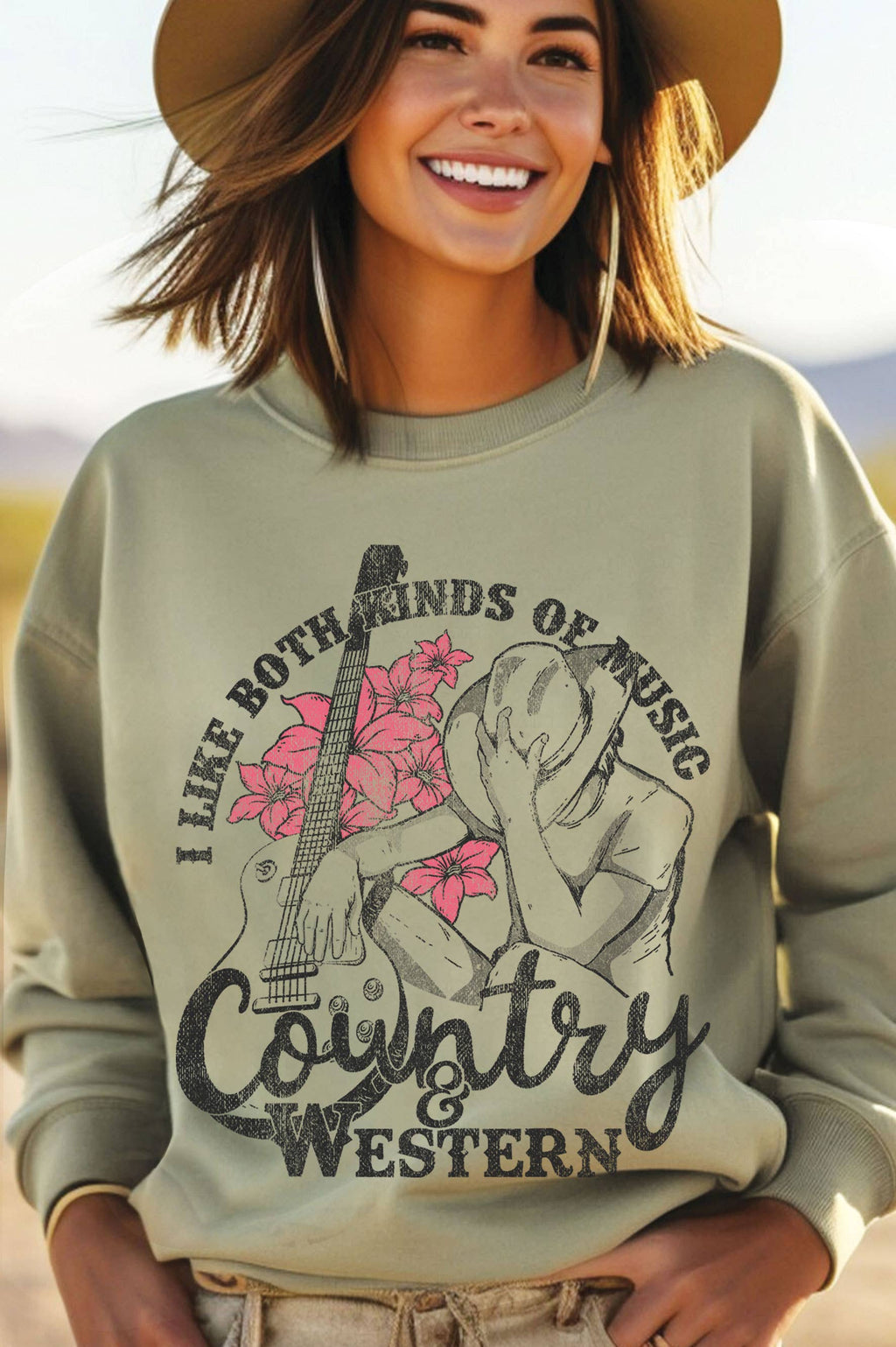 Country and Western Cowboy Graphic Brushed - Adult & Kids T-Shirts, Sweatshirts & Hoodies apparel design preview 1