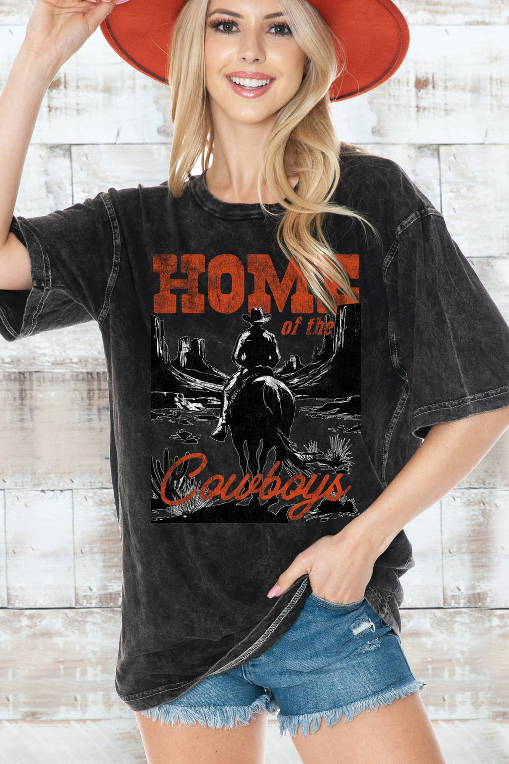 Women Cowboys Graphic Print Oversize Mineral Top - Adult & Kids T-Shirts, Sweatshirts & Hoodies apparel design preview 1