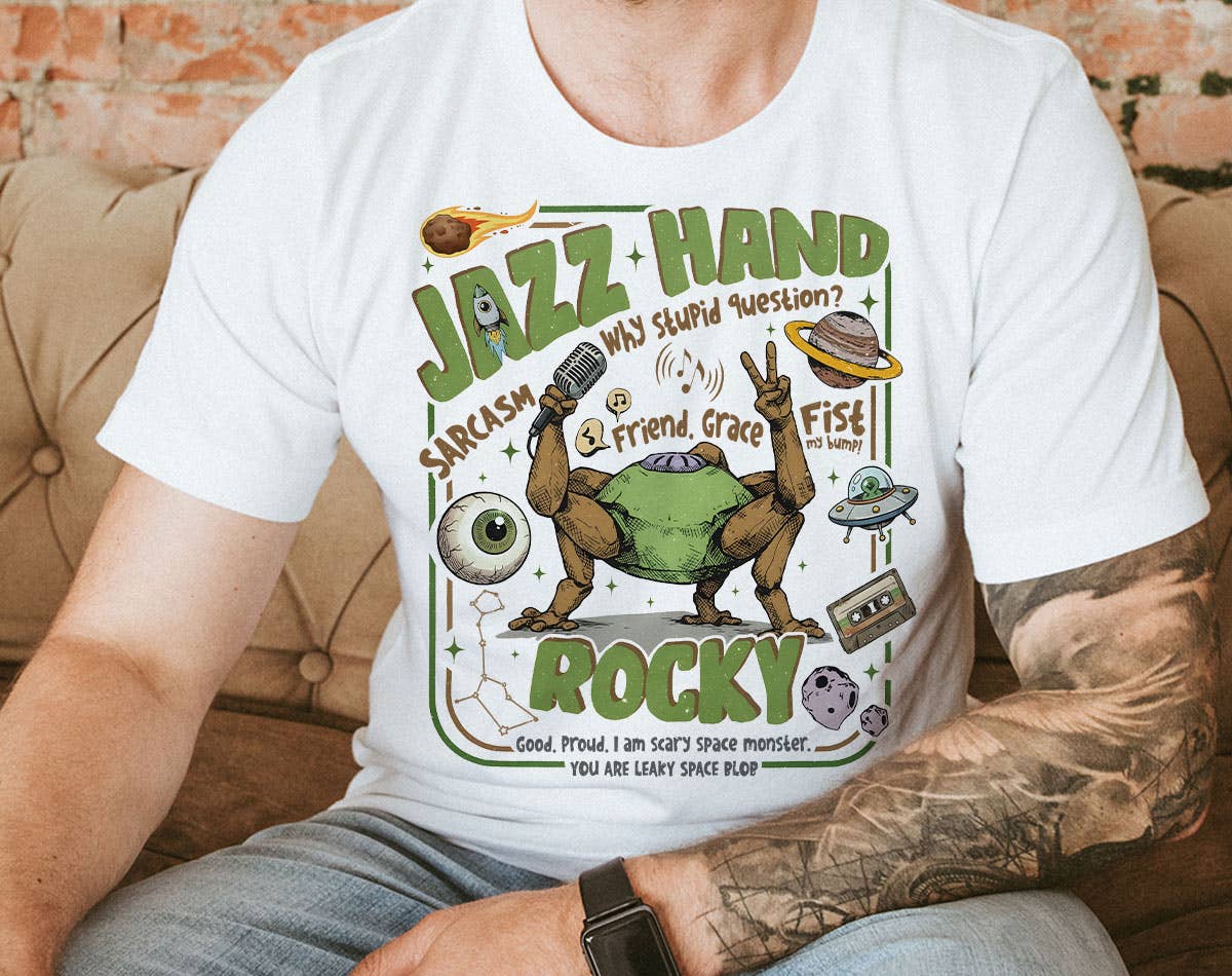Jazz Hand Rocky Project Hail Mary Inspired - Adult & Kids T-Shirts, Sweatshirts & Hoodies apparel design preview 1