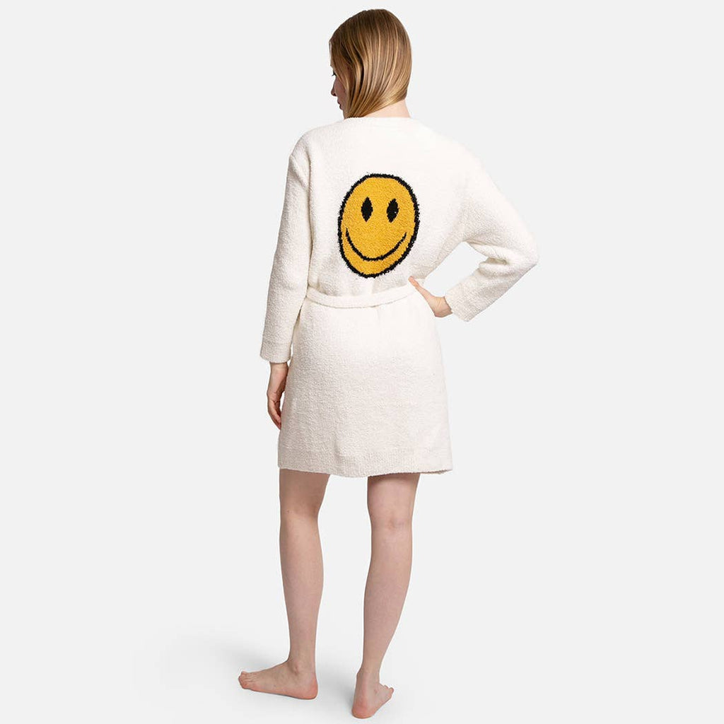 Solid Color Soft Robe with Happy Face - Adult & Kids T-Shirts, Sweatshirts & Hoodies apparel design preview 1