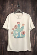 Stay Wild Cactus Flowers Graphic Top - Adult & Kids T-Shirts, Sweatshirts & Hoodies apparel design preview 1