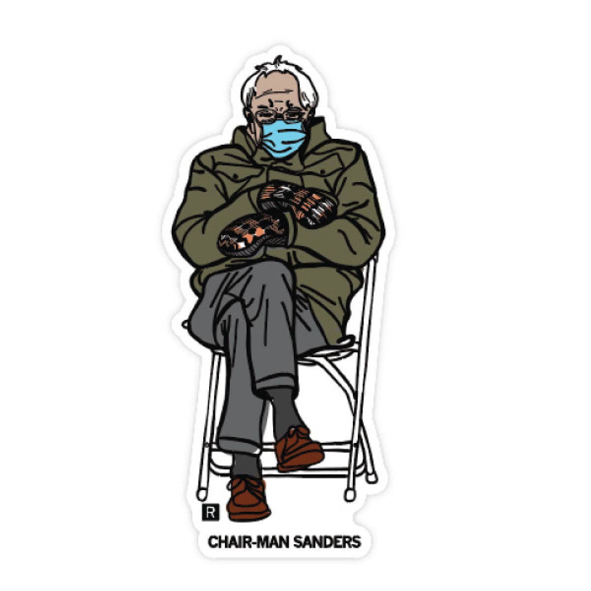 Chairman Sanders Mini Die-Cut Sticker - Adult & Kids T-Shirts, Sweatshirts & Hoodies apparel design preview 1