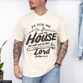 Fathers Day: As For Me and My House On Ivory Comfort - Adult & Kids T-Shirts, Sweatshirts & Hoodies apparel design preview 1