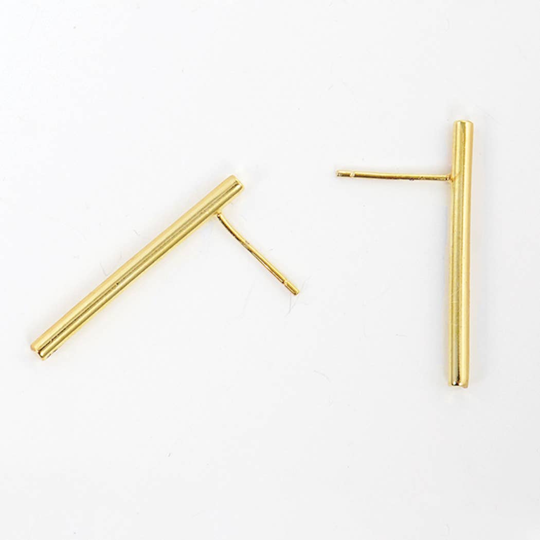 Gold-Dipped Brass Linear Post Earrings - Adult & Kids T-Shirts, Sweatshirts & Hoodies apparel design preview 1
